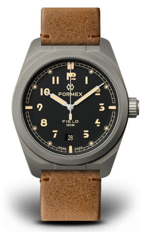 FORMEX: FIELD AUTOMATIC AUTOMATIC CHARCOAL 41 MM - BLACK