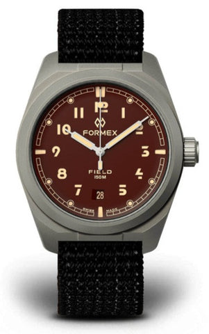 FORMEX: FIELD AUTOMATIC AUTOMATIC CHARCOAL 41 MM - RED