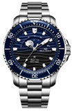 SEAGULL "Moon-Phase & Tide" Diver – 300m Water Resistant Luxury Sports Watch