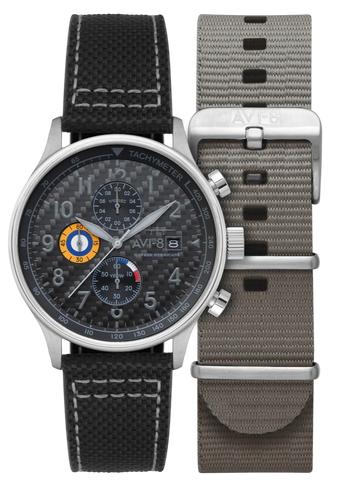 AV-4011-0W (HAWKER HURRICANE Classic Chronograph Carbon Fiber Black)