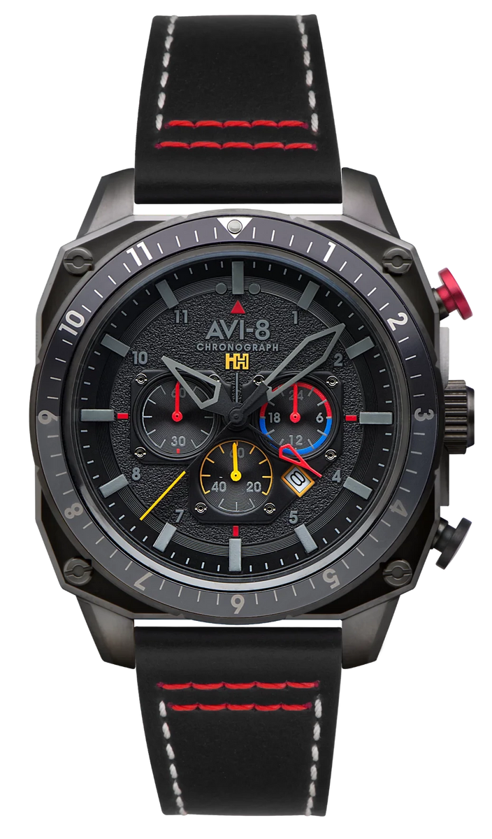 AV-4100-04 (HAWKER HUNTER Atlas Dual Time Chronograph BLACK OPS ...