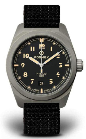 FORMEX: FIELD AUTOMATIC AUTOMATIC CHARCOAL 41 MM - BLACK